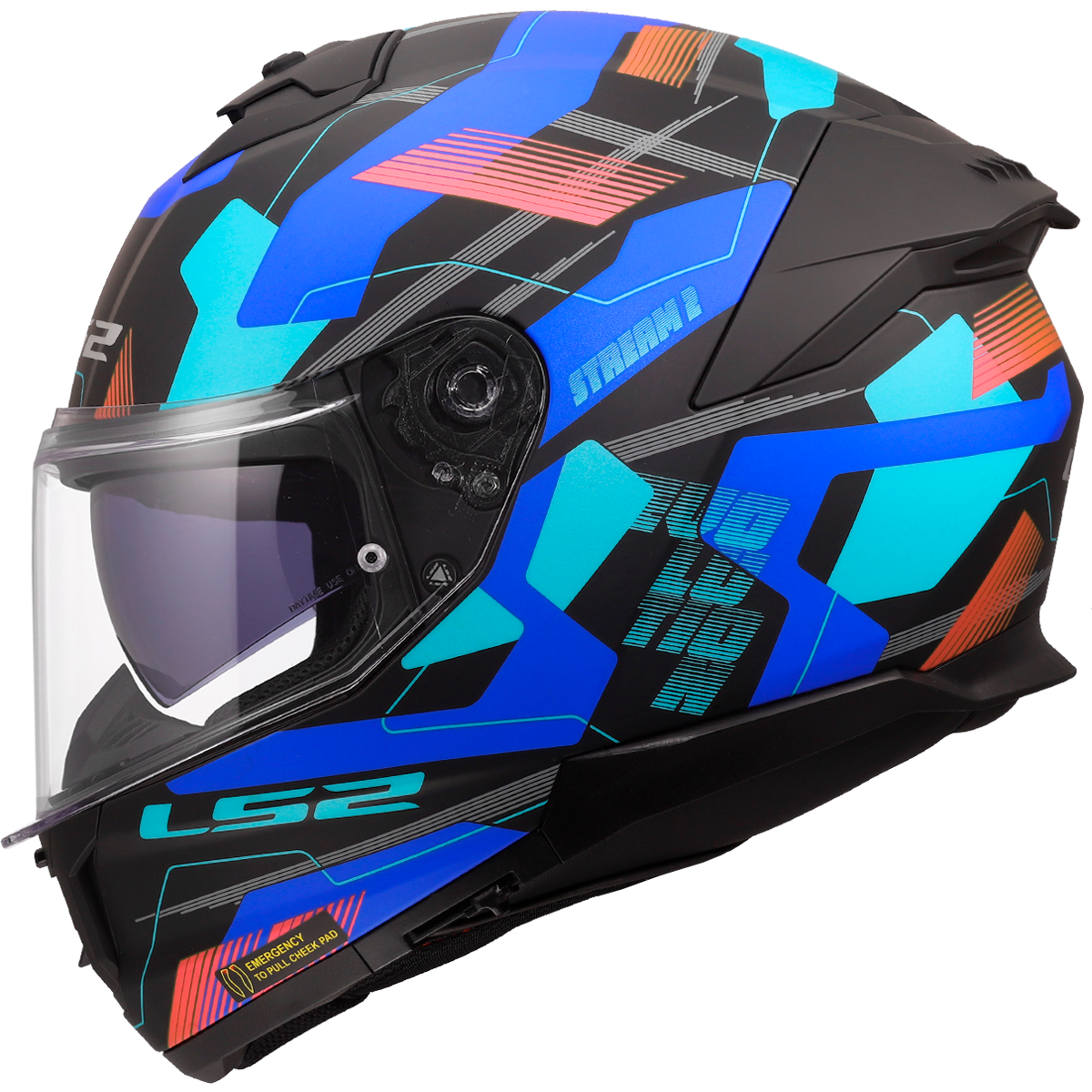 LS2 FF808 Stream 2 Mika Black / Blue FREE UK Delivery, FREE 365 Day Returns | Moto Central