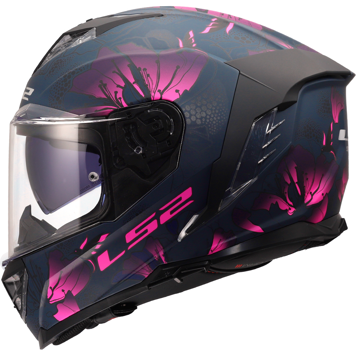 LS2 FF818 Storm 3 Burst Black / Pink FREE UK Delivery, FREE 365 Day Returns | Moto Central