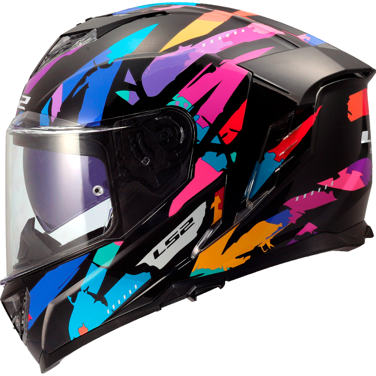 LS2 FF818 Storm 3 Kaos Black / Purple / Blue FREE UK Delivery, FREE 365 Day Returns | Moto Central