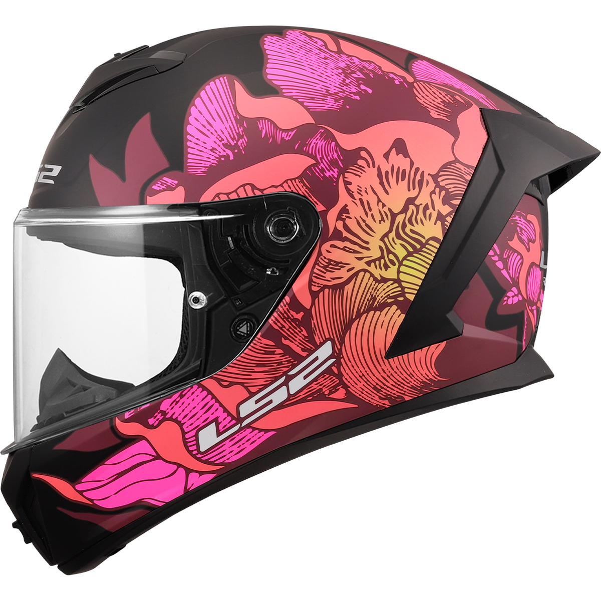 LS2 FF820 Rapid 3 Poppies 2 Black / Pink FREE UK Delivery, FREE 365 Day Returns | Moto Central