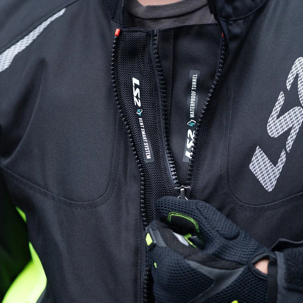 LS2 Zoom Textile Jacket Black / Yellow FREE UK Delivery, FREE 365 Day Returns | Moto Central