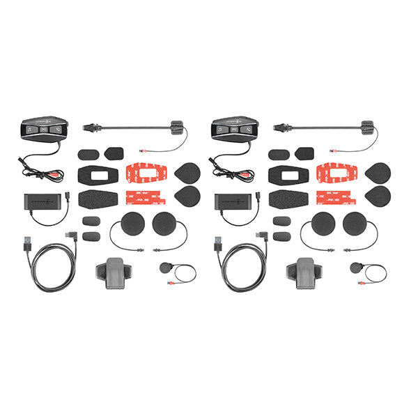 Interphone Ucom 16 Bluetooth Intercommunication System Black - Twin Pack