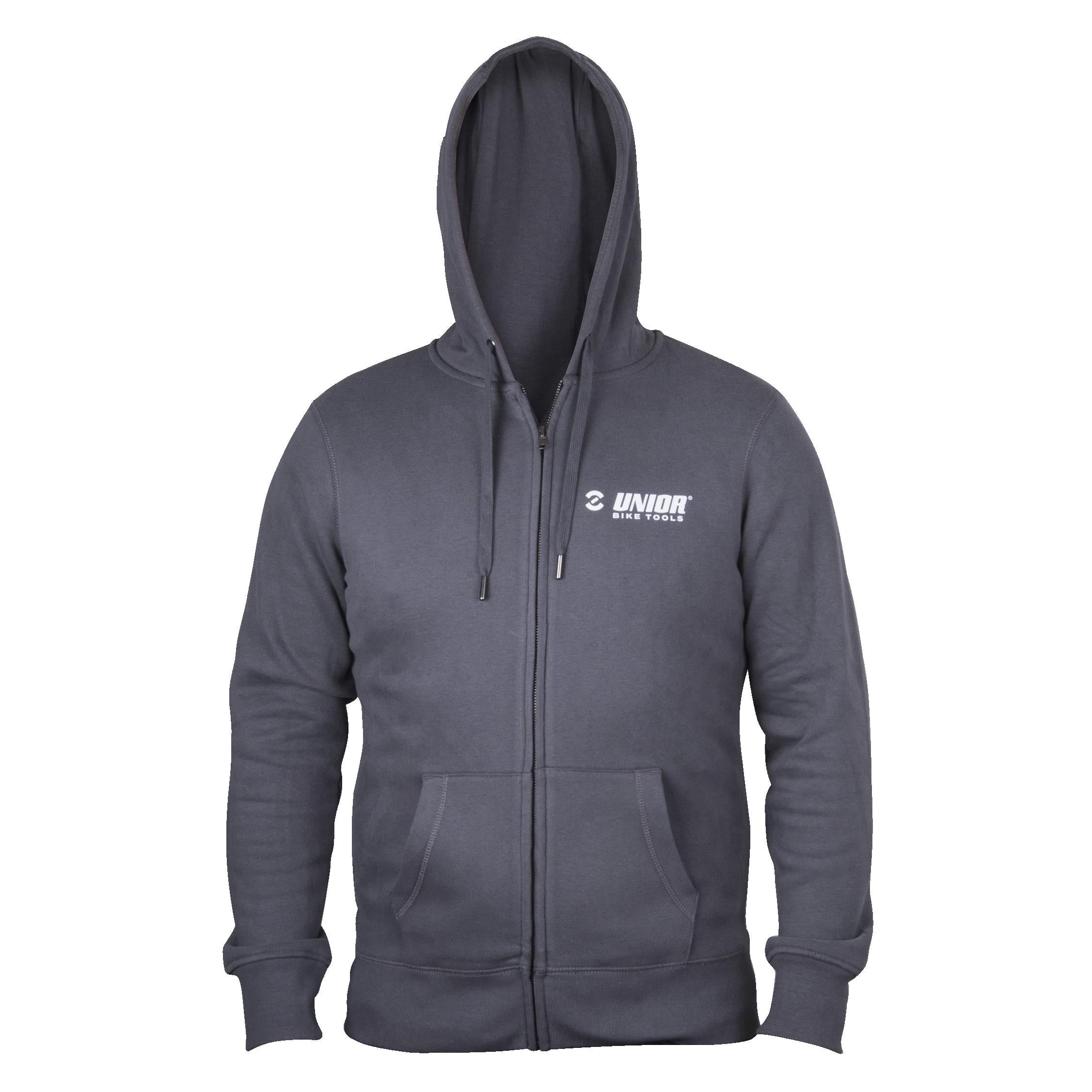 Unior Zipper Hoodie Grey - FREE UK Shipping, FREE 365 Day Returns | Moto Central