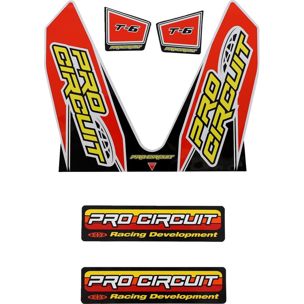 Pro Circuit T-6 Exhaust Mini 110 Decals Red