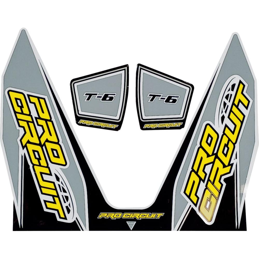 Pro Circuit T-6 Exhaust Decals Grey