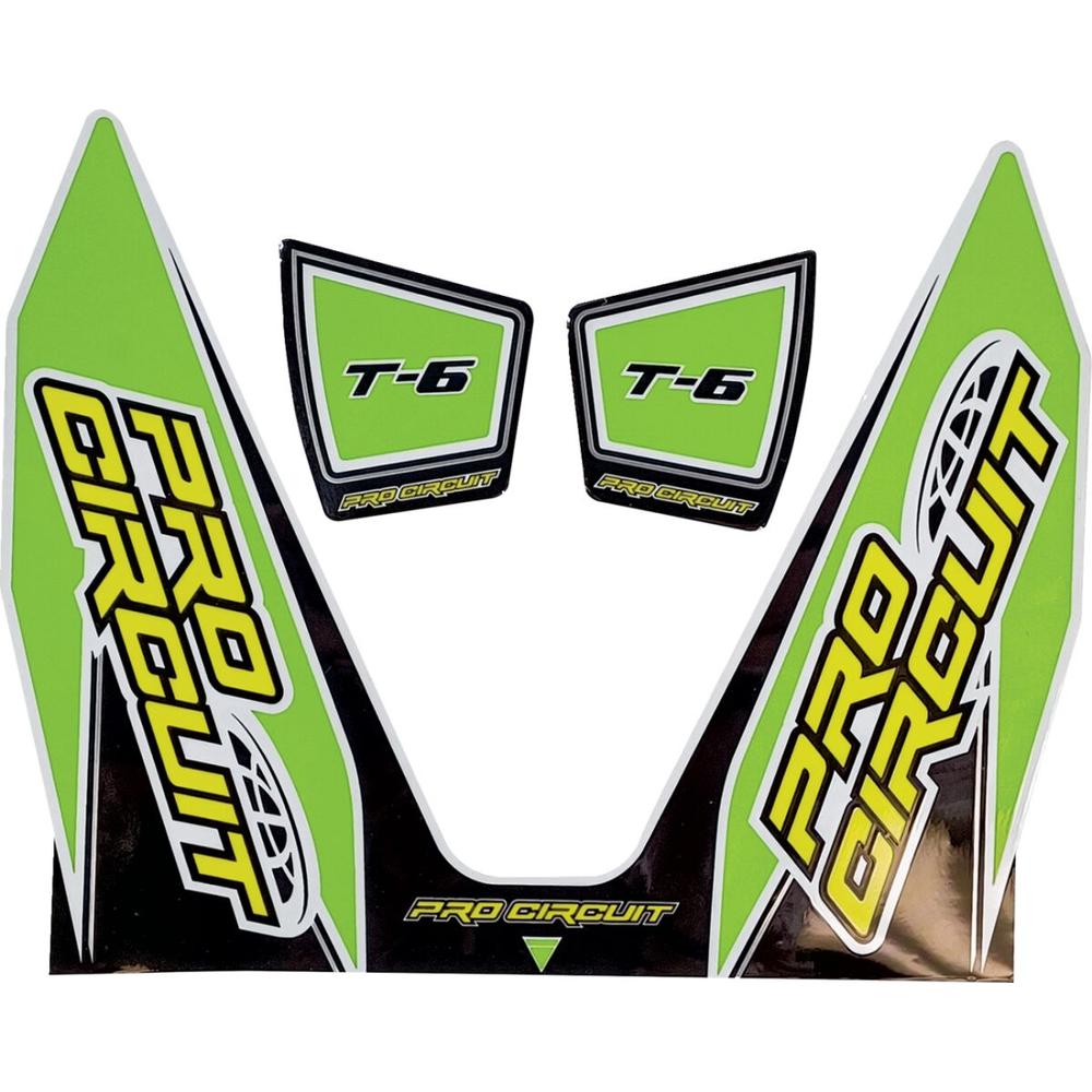 Pro Circuit T-6 Exhaust Decals Green