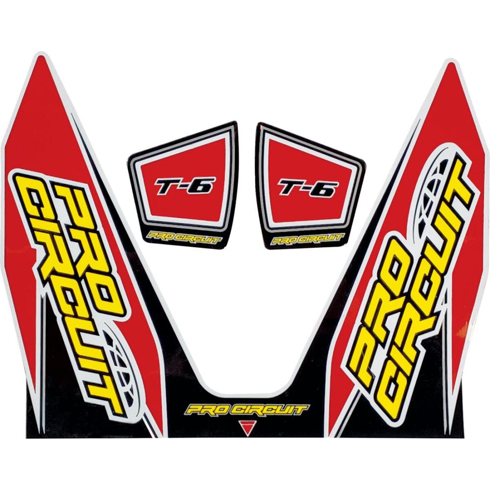 Pro Circuit T-6 Exhaust Decals Red