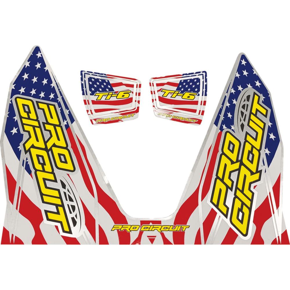Pro Circuit Ti-6 Exhaust Decals Starsandstripes