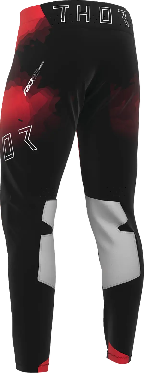 Thor Sportmode Carbon MX Textile Trouser Black / Red - FREE UK Shipping, FREE 365 Day Returns | Moto Central
