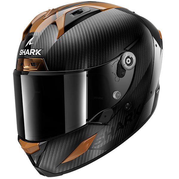 Shark Aeron Carbon Skin Carbon / Copper / Black - FREE UK Shipping, FREE 365 Day Returns | Moto Central