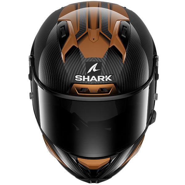 Shark Aeron Carbon Skin Carbon / Copper / Black - FREE UK Shipping, FREE 365 Day Returns | Moto Central