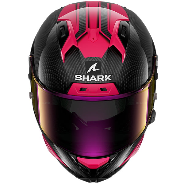 Shark Aeron Carbon Skin Carbon / Violet / Black - FREE UK Shipping, FREE 365 Day Returns | Moto Central