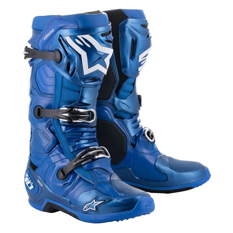Alpinestars Tech 10 Off-Road Boots Blue / Black - motorcycle boot side profile