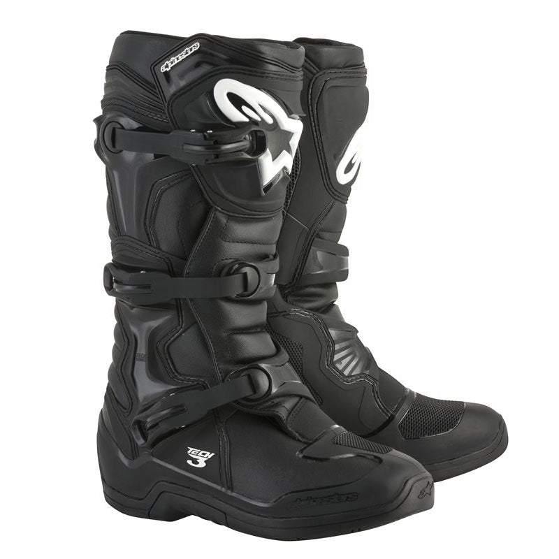 Alpinestars Tech 3 Off-Road Boots Black - motorcycle boot side profile