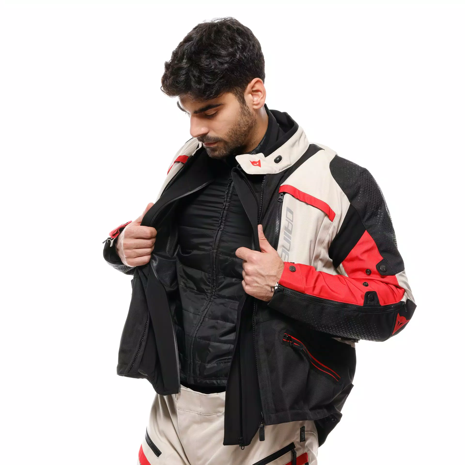 Dainese Gullfoss D-Dry Textile Jacket Black / White / Red