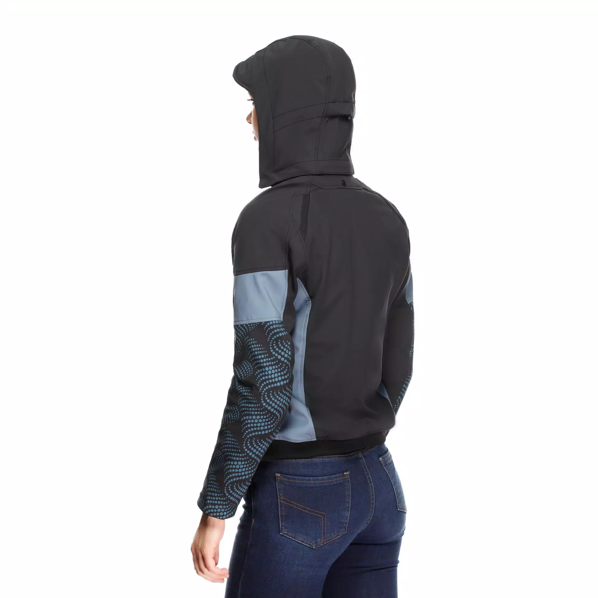 Dainese Ignite 2 Hoodie Ladies Textile Jacket Black / Blue Mirage - FREE UK Shipping, FREE 365 Day Returns | Moto Central