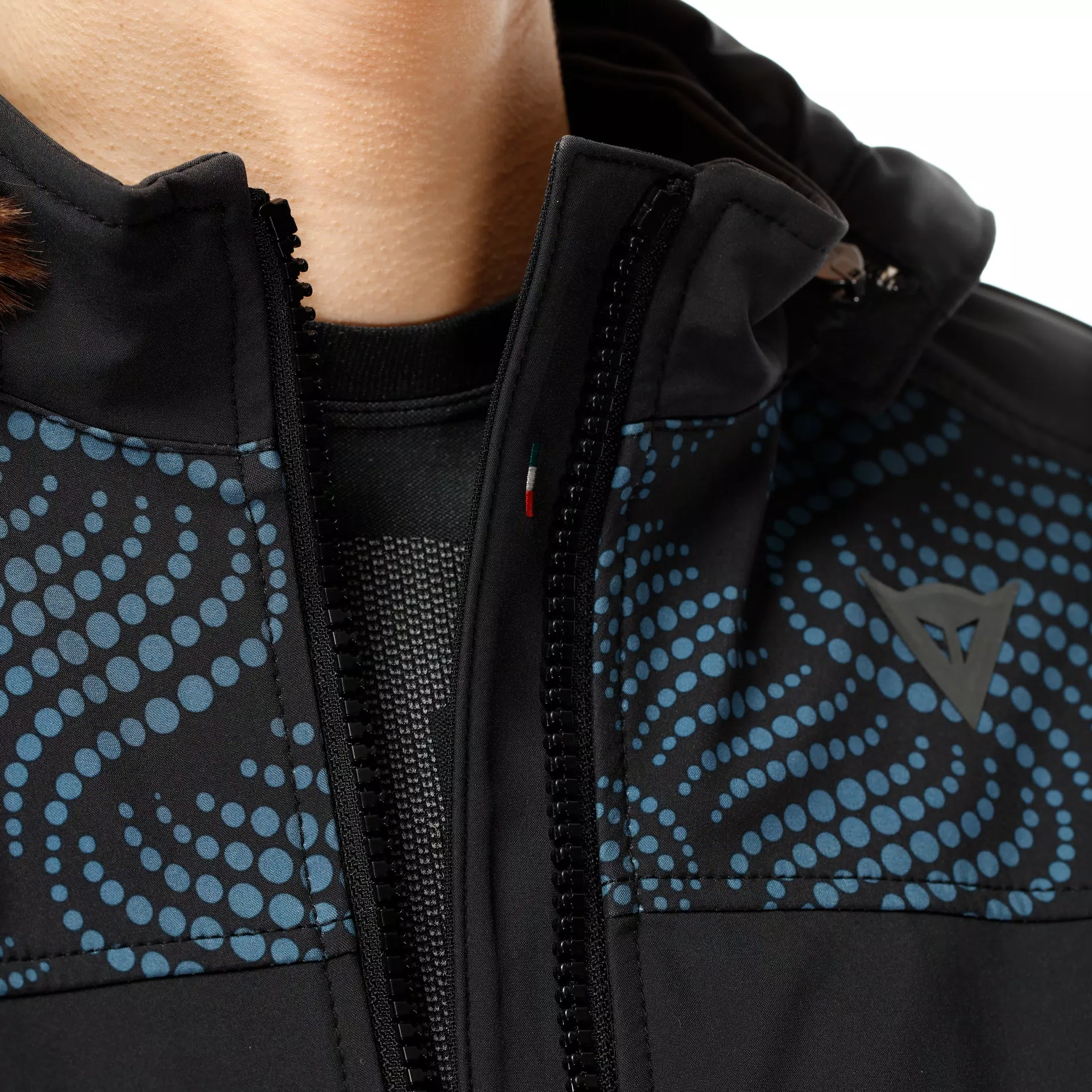 Dainese Ignite 2 Hoodie Ladies Textile Jacket Black / Blue Mirage - FREE UK Shipping, FREE 365 Day Returns | Moto Central
