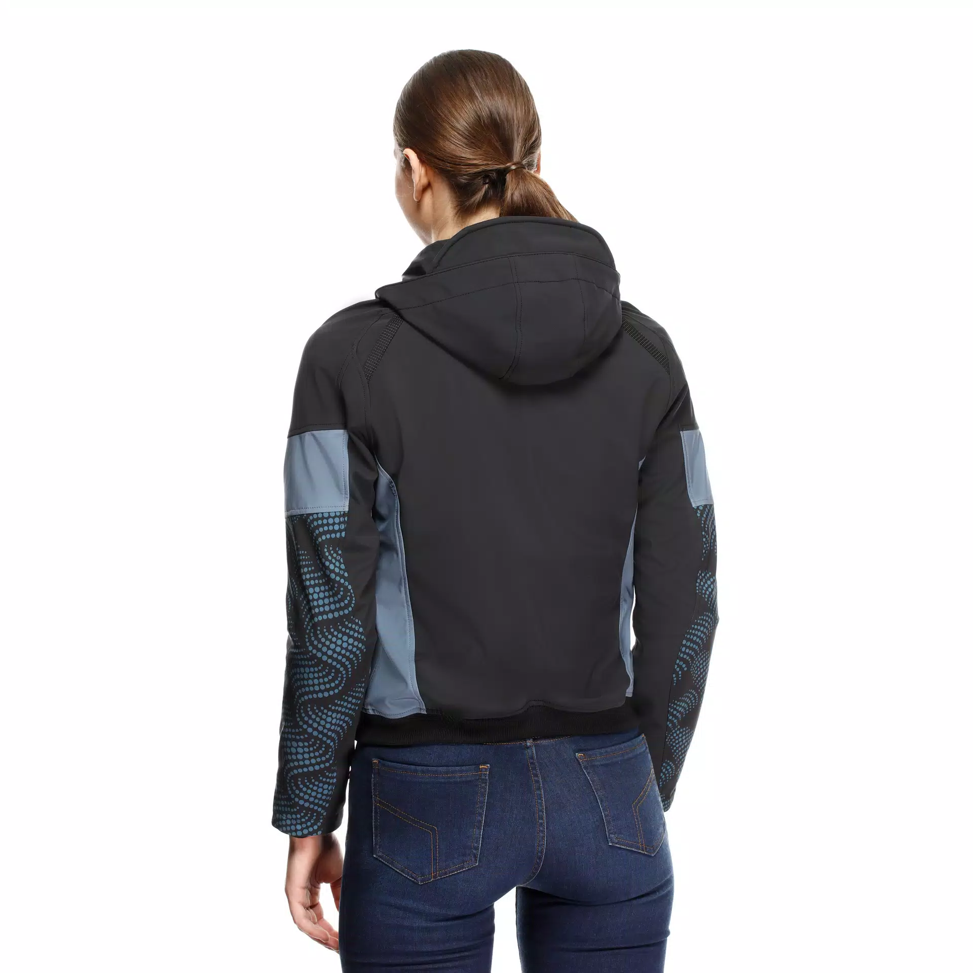 Dainese Ignite 2 Hoodie Ladies Textile Jacket Black / Blue Mirage - FREE UK Shipping, FREE 365 Day Returns | Moto Central