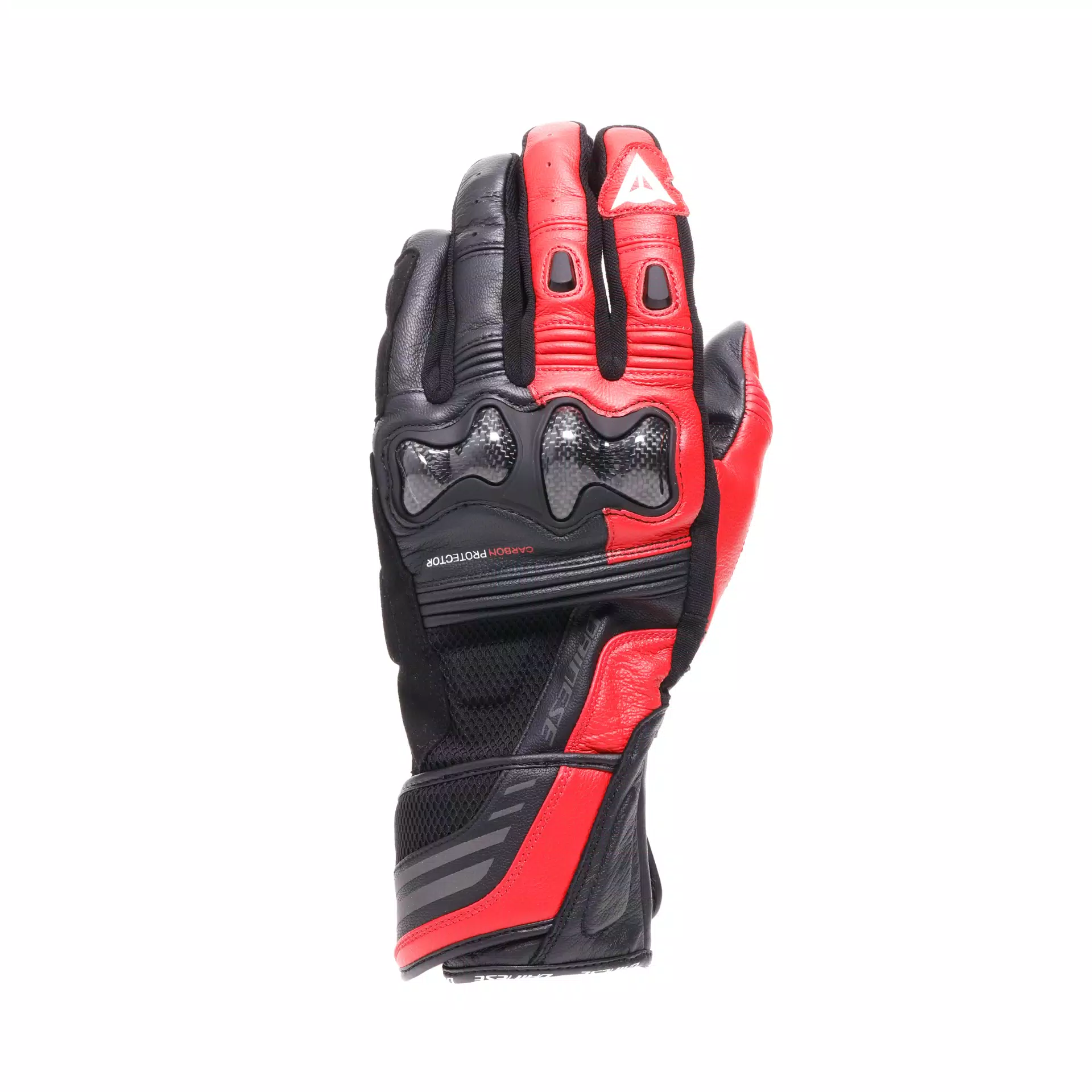 Dainese Reacto Carbon Long Gloves Black / Lava Red