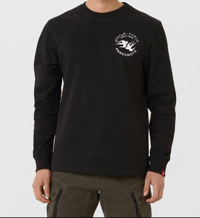 Pando Moto Tommy Tokyo Regular Fit Long Sleeves Shirt Black