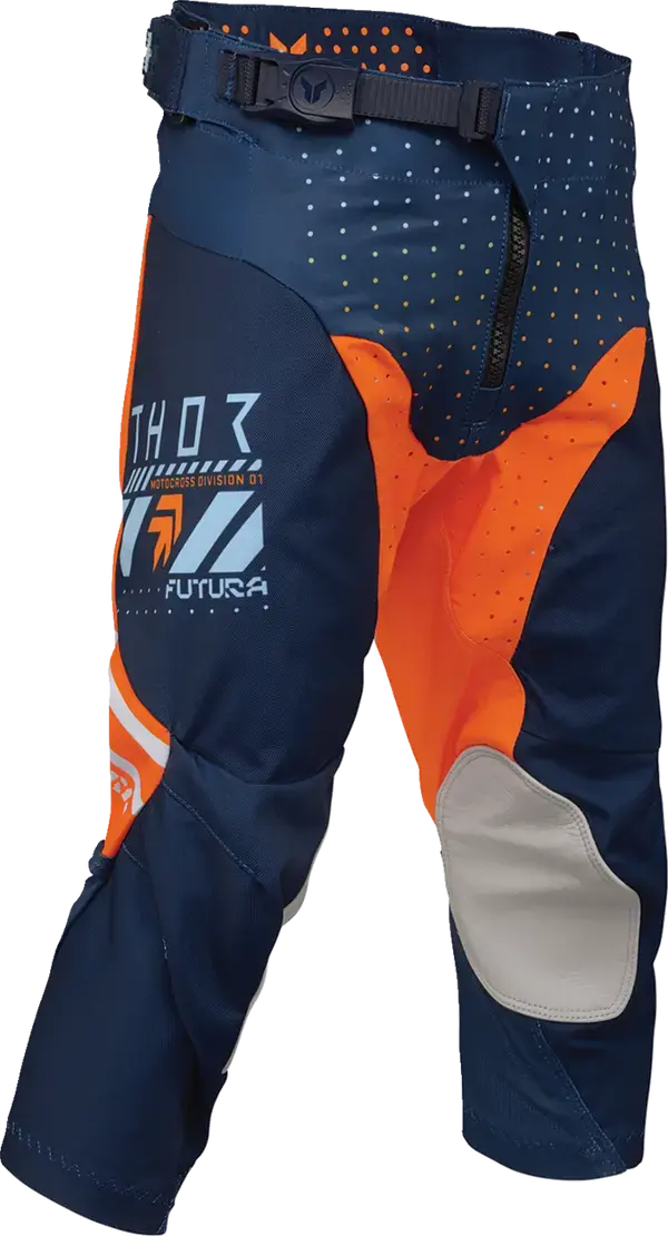 Thor Launchmode Futura Youth MX Textile Trouser Light Blue / Navy / Orange - FREE UK Shipping, FREE 365 Day Returns | Moto Central