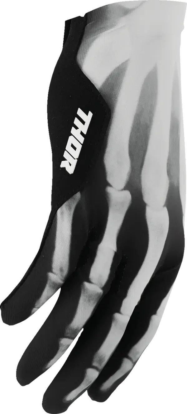 Thor Sportmode X-RAY Textile Gloves Black / White - FREE UK Shipping, FREE 365 Day Returns | Moto Central