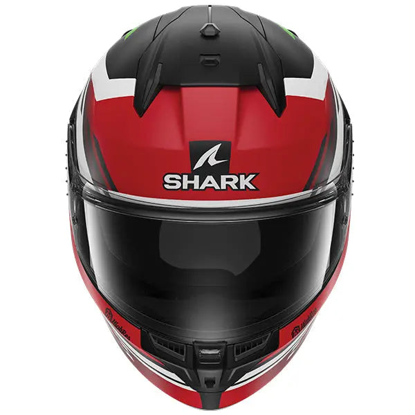 Shark D-Skwal 3 Firstlap Helmet Matt Black / Red / Green - FREE UK Shipping, FREE 365 Day Returns | Moto Central