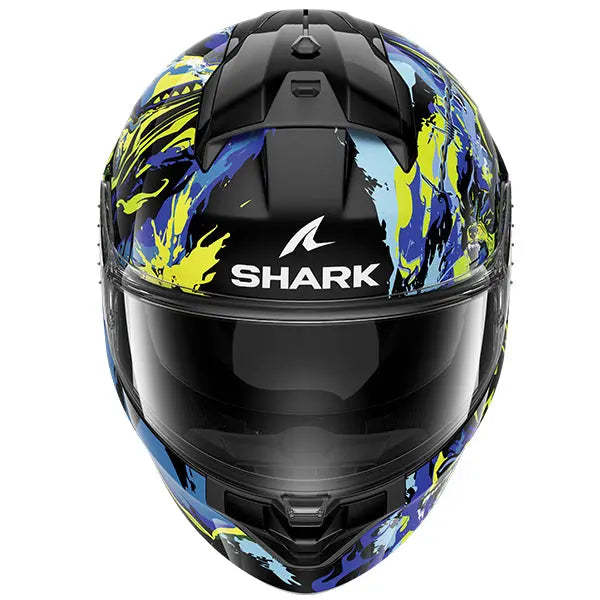 Shark Ridill 2 Raging Beast Black / Blue / Green - FREE UK Shipping, FREE 365 Day Returns | Moto Central