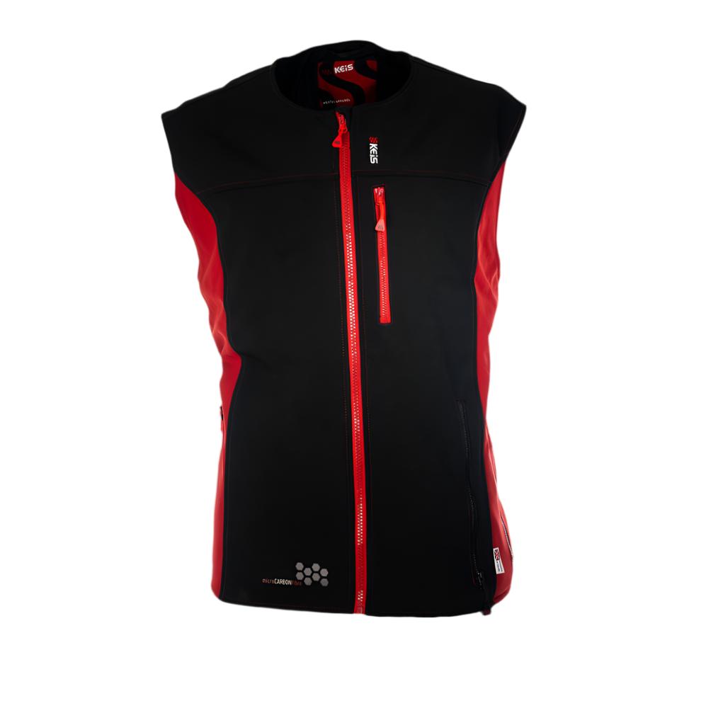 Keis B501WR Premium Ladies Heated Body Warmer Black / Red