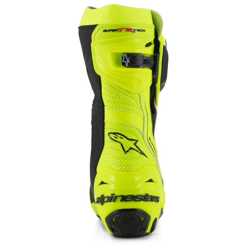 Alpinestars Supertech R Vented Boots Fluo Yellow / Black rear view