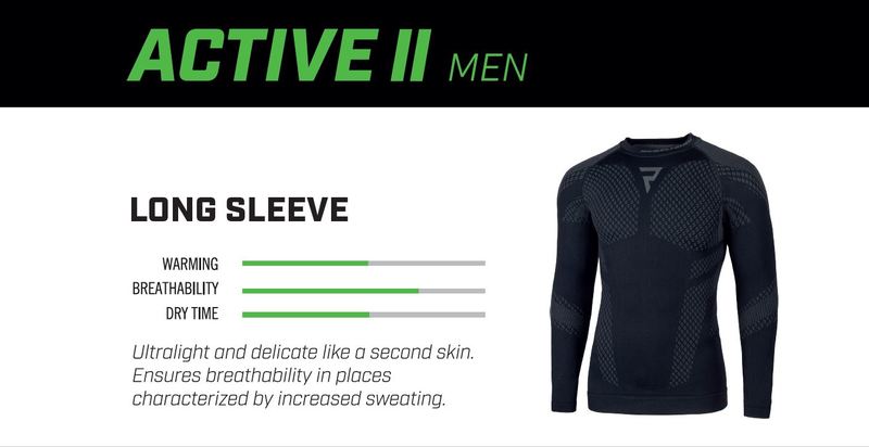 Rebelhorn Active 2 Thermoactive Long Sleeves T-Shirt Black / Grey FREE UK Delivery, FREE 365 Day Returns | Moto Central
