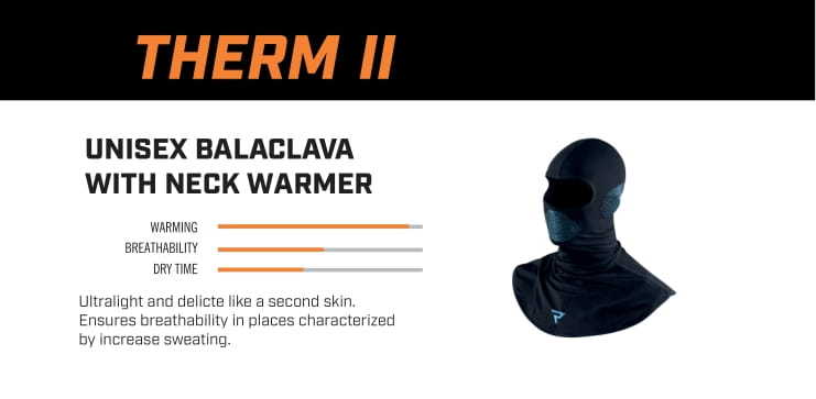 Rebelhorn Therm 2 Thermoactive Balaclava Black / Blue FREE UK Delivery, FREE 365 Day Returns | Moto Central