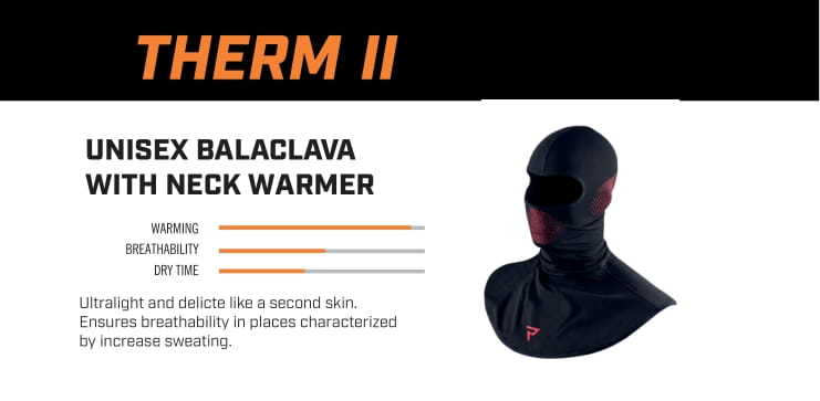 Rebelhorn Therm 2 Thermoactive Balaclava Black / Red FREE UK Delivery, FREE 365 Day Returns | Moto Central
