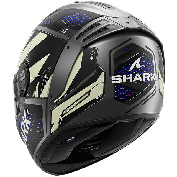 Shark Spartan RS Stingrey Matt Anthracite / Blue / Black
