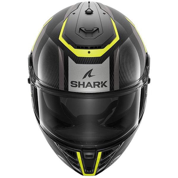 Shark Spartan RS Carbon Full Face Helmet Shawn Carbon / Yellow / Anthracite - FREE UK Delivery - Moto Central