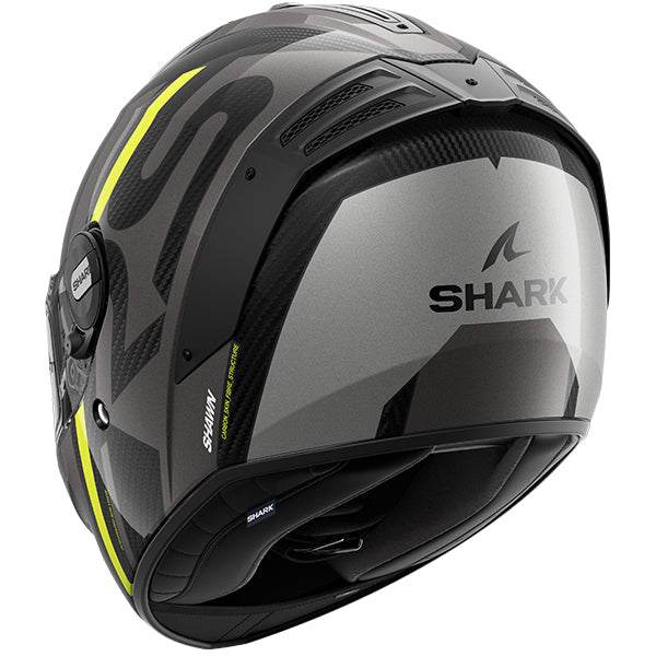 Shark Spartan RS Carbon Full Face Helmet Shawn Carbon / Yellow / Anthracite - FREE UK Delivery - Moto Central