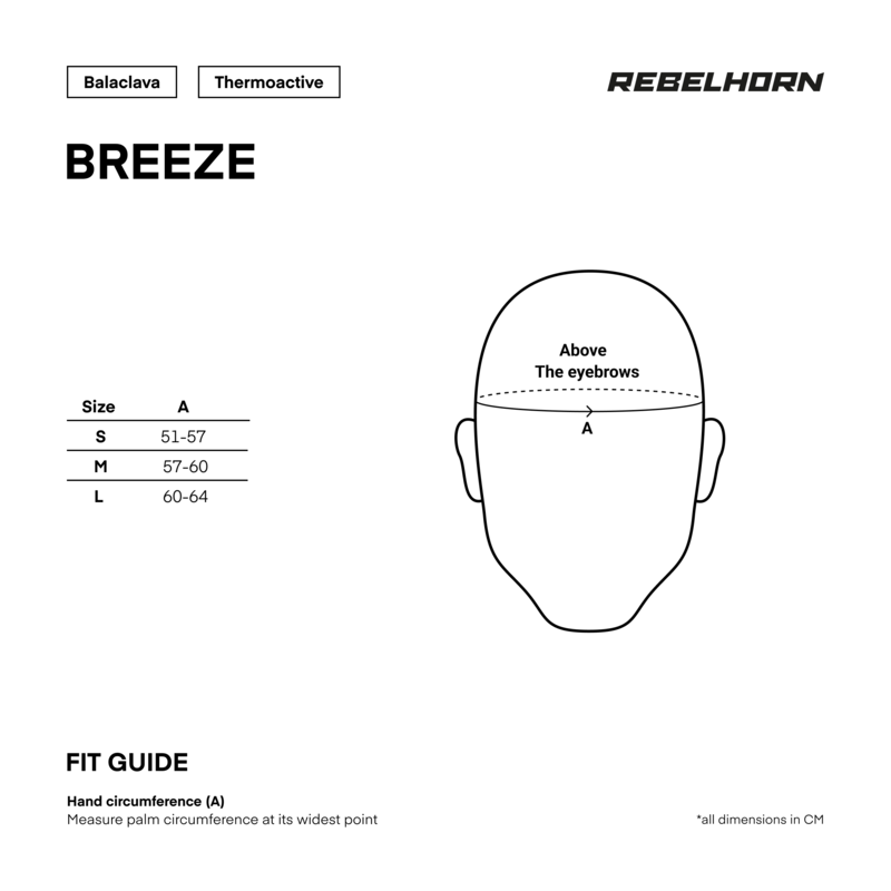 Rebelhorn Breeze Thermoactive Balaclava Black FREE UK Delivery, FREE 365 Day Returns | Moto Central