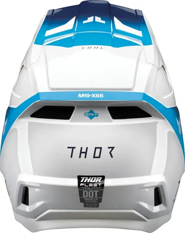 Thor Fleet Youth Storm White / Navy - FREE UK Shipping, FREE 365 Day Returns | Moto Central