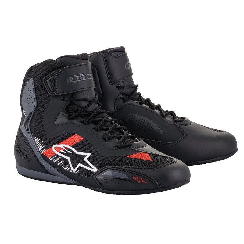 Alpinestars Faster-3 Rideknit Shoes Black / Grey / Bright Red - product view