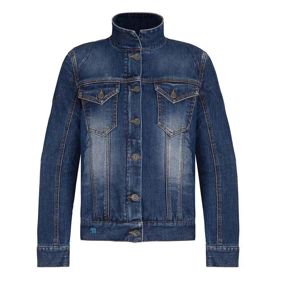 PMJ Lucy Ladies Jacket Denim Blue - front view