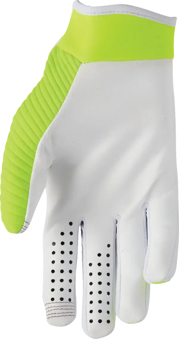 Thor Launchmode CW Textile Gloves Acid / White - FREE UK Shipping, FREE 365 Day Returns | Moto Central