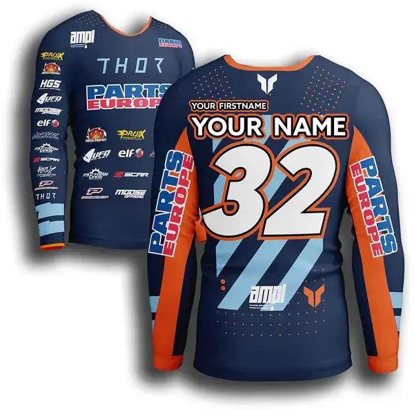 Thor Launchmode Futura AMPL 2026 Challenge Jersey Navy / Orange - FREE UK Shipping, FREE 365 Day Returns | Moto Central