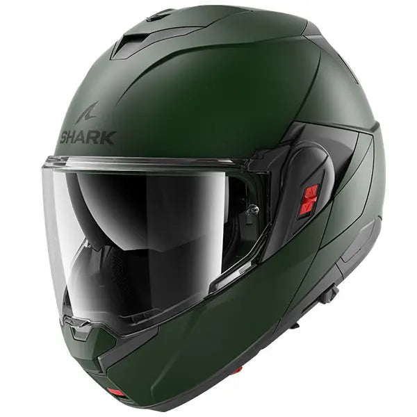 Shark OXO Helmet Blank Matt Green  - FREE UK Shipping, FREE 365 Day Returns | Moto Central