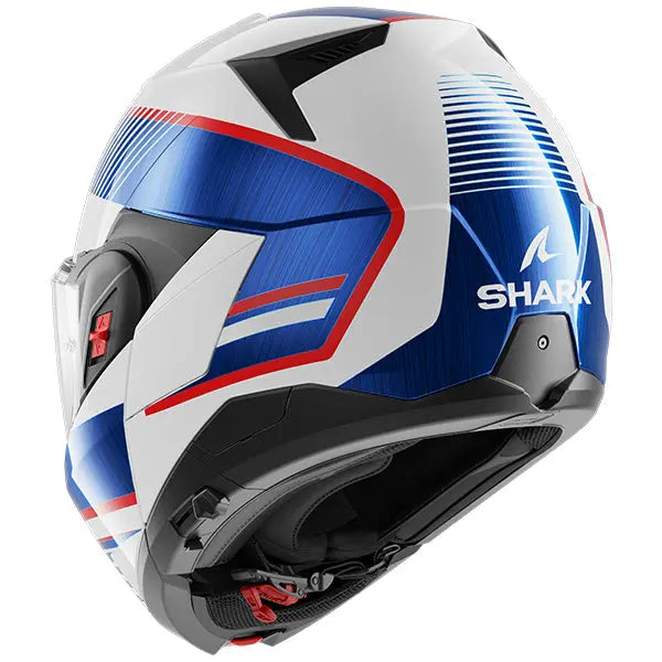 Shark OXO Sikter Helmet White / Blue / Red - FREE UK Shipping, FREE 365 Day Returns | Moto Central