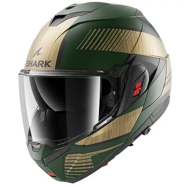 Shark OXO Sikter Helmet Matt Green / Gold  - FREE UK Shipping, FREE 365 Day Returns | Moto Central