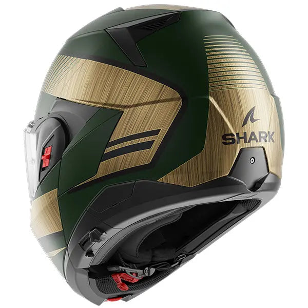 Shark OXO Sikter Helmet Matt Green / Gold  - FREE UK Shipping, FREE 365 Day Returns | Moto Central