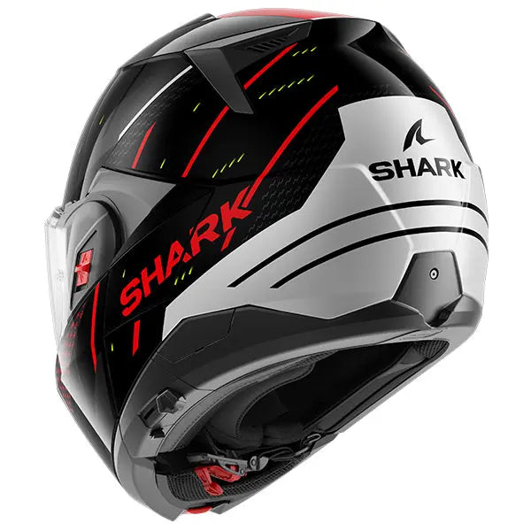 Shark OXO Rydger Helmet Black / Silver / Red  - FREE UK Shipping, FREE 365 Day Returns | Moto Central