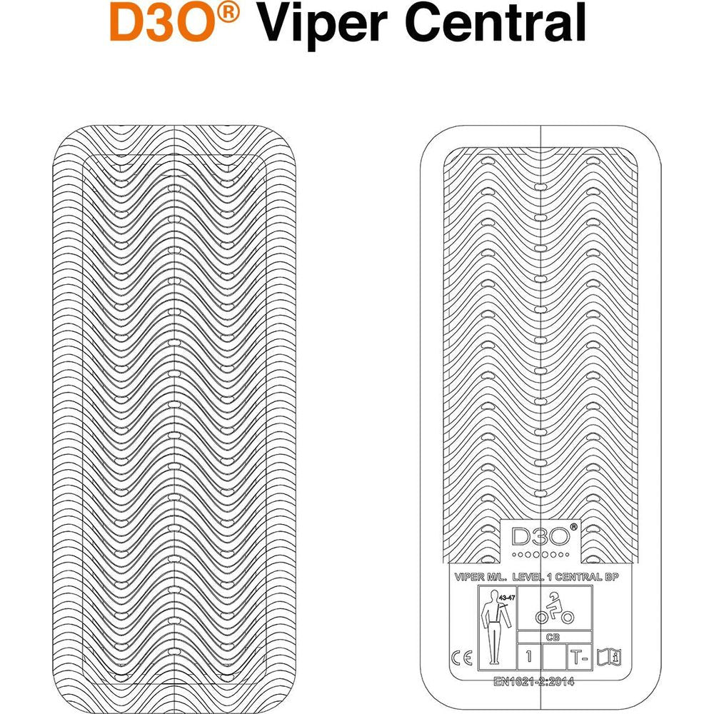 Icon D3O Central Back Guard Orange