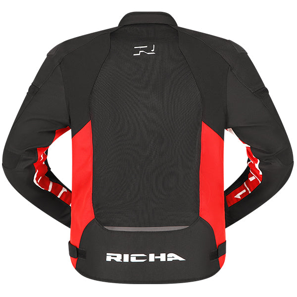 Richa Stradale Mesh Textile Jacket Black / Red - FREE UK Shipping, FREE 365 Day Returns | Moto Central