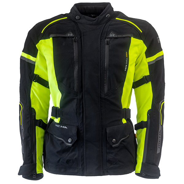 Richa Infinity Prime Laminated Textile Jacket Black / Fluo Yellow - FREE UK Shipping, FREE 365 Day Returns | Moto Central
